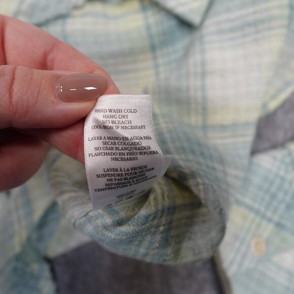 Rails Top Womens Small Brady Sage Lemon Button Shirt Plaid Western Cowgirl - Picture 5 of 10